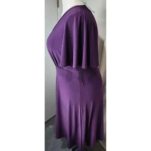 NWT Gilli Lidia Dress Dark Purple Plus Size 2X - Picture 2 of 7